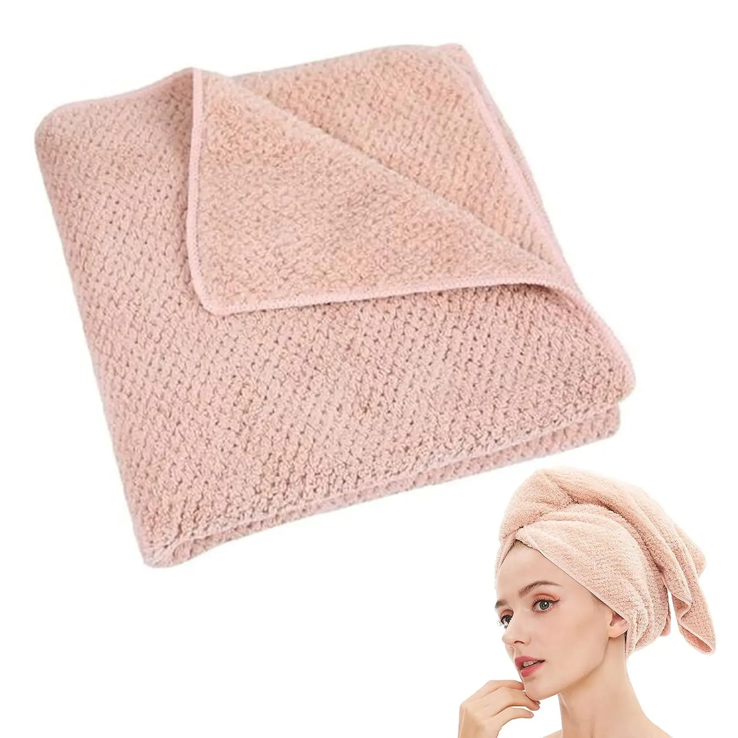 Microfiber Hair Towel Quick Dry Hair Towel Hair Drying Towels Suitable for  Kinds of Hair Ultra Absorbent Long and Thick Hair 20X40inch Lotus Root  (1pcs)