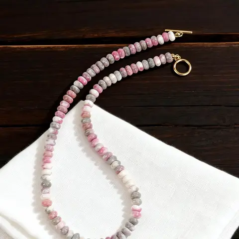 Boho Summer Cool Dopamine Sweet Style Colorful Artificial Crystal Beaded Adjustable Necklace, Elegant Perfect for Daily Wear and Events, Beaded Pendant Necklace, Crystal Jewelry