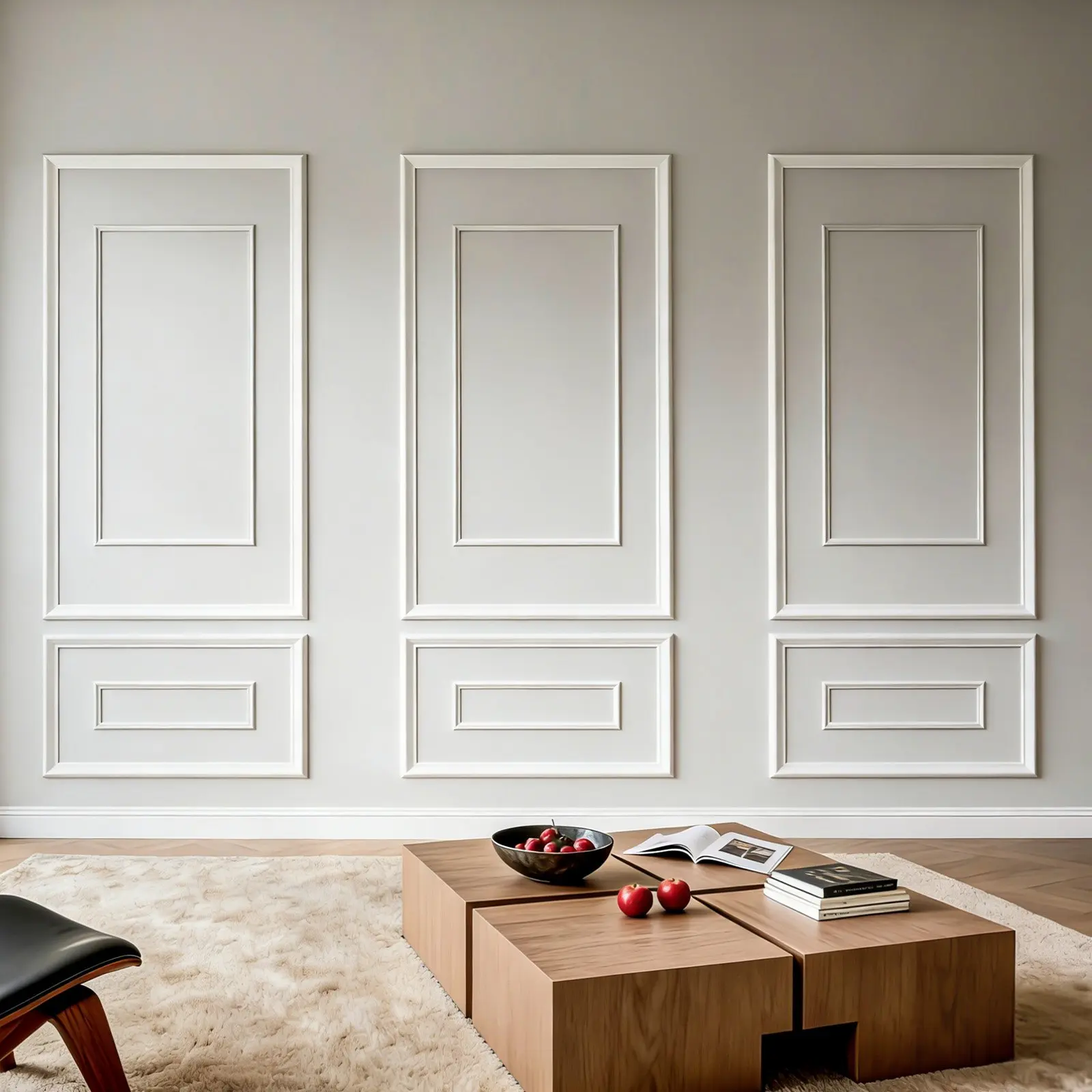 VEVOR Wall Molding 3 Pack, Wainscoting Panels Kit with Dual-Line Wide Narrow Profile, Lightweight Paintable Polystyrene, Easy to Install Accent Wall Trim for Interior Living Room, Bedroom, White