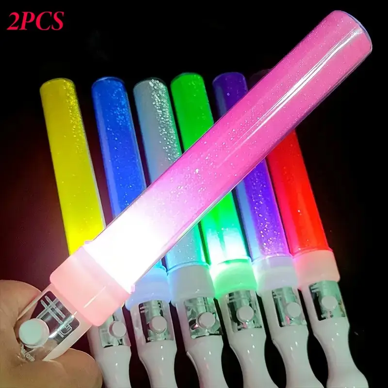 2pcs Glow Sticks Party Packs, Glow in the Dark LED Light Up Wands, Party Favors for Wedding, Raves, Concert, Camping, Halloween