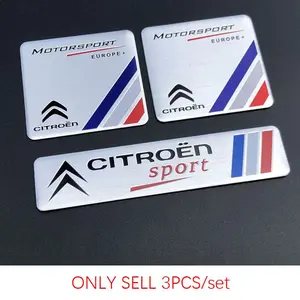 Citroen Emblem Sticker for Citroen C4 C5 C2 Saxo Ds5 Ls Ds6, Custom Car Decals, Metal Badge, Rear and Side Stickers, Personalized Modification