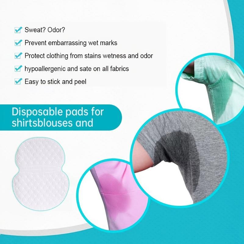 Breathable Armpit Sweat Pads, 30pcs Disposable Underarm Absorption Sweat Pad, Invisible Armpit Sweat Pad Shields, Absorbent Antiperspirant Sticker Patches, Sweat Control