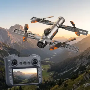 AE22 foldable aerial photography drone (equipped with a remote controller featuring a built-in screen) offers features such as an adjustable zoom lens, intelligent obstacle avoidance, optical flow hovering, gesture-controlled photography, 360° flips