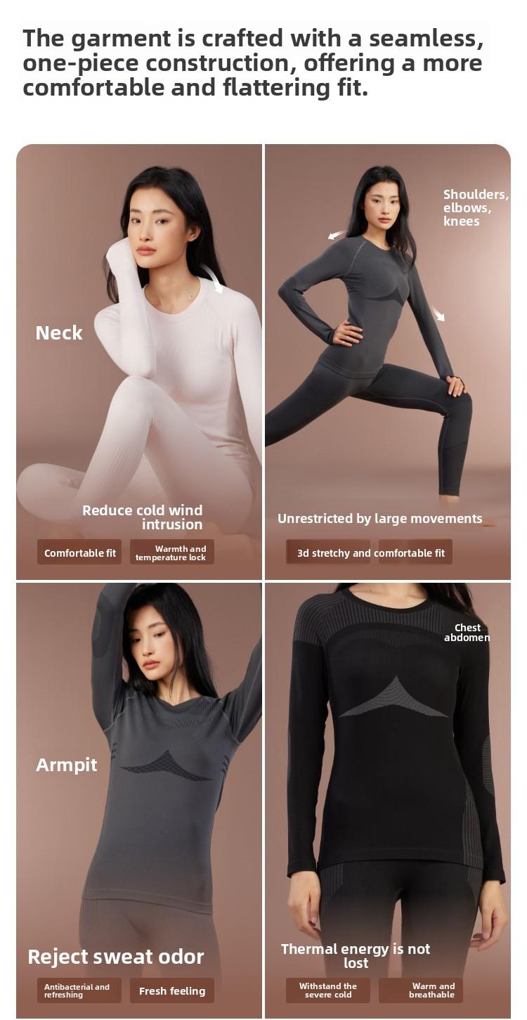 Skiing Quick-drying Clothes Functional Underwear Women's Sports Warm Bottom Sweating Hiking Mountain Climbing Running Fitness Clothing Men's Suit