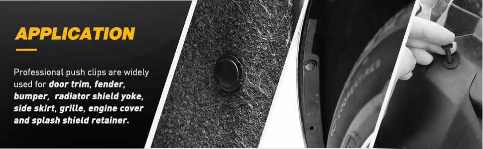 Nilight 100 Pcs Hole 8.6mm Car Push Retainer Clips Kits For GM Ford