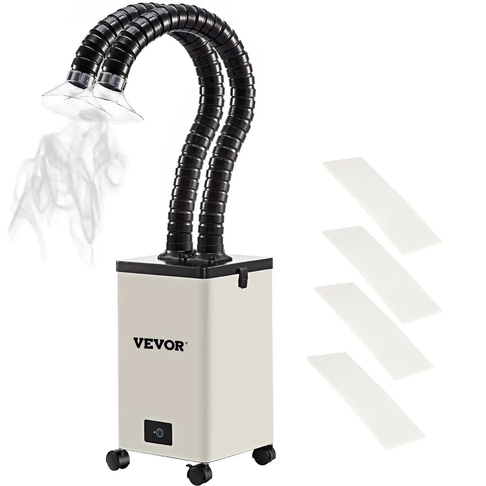 VEVOR Solder Fume Extractor Purifier, 150W 165CFM Soldering Smoke Absorber with 3-Stage Filters, 3-Speed Adjustable for Soldering, Engraving, DIY Welding