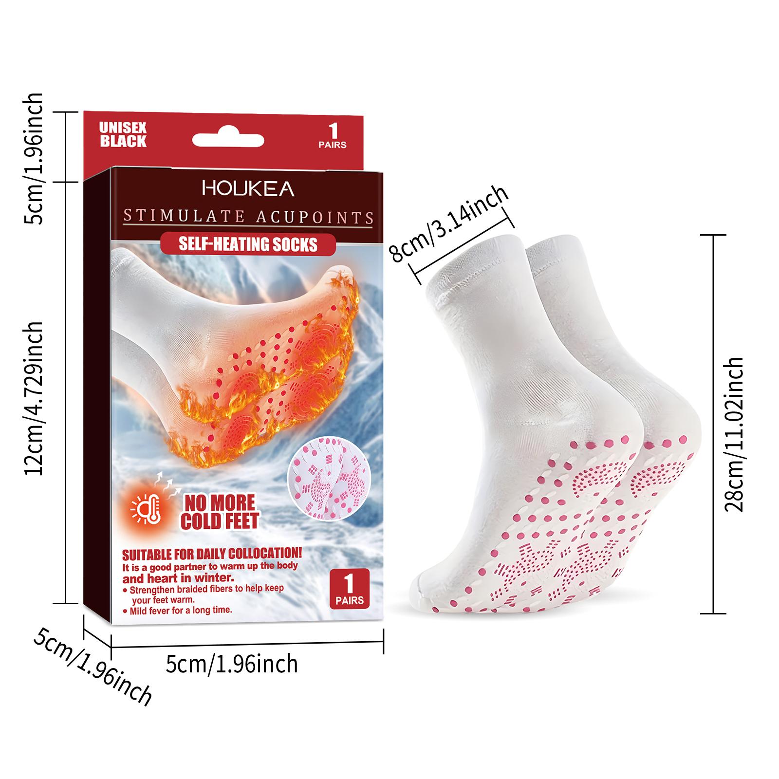 Houkea Foot Massage Warm Socks Winter Outdoor Sports Windproof Cold-proof Warm Foot Care Massage Socks