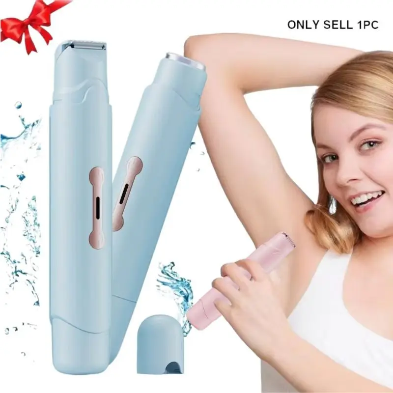 Electric Bikini Razor, Dual Head Body & Face Hair Removal, USB Rechargeable Wireless Women's Shaver, Portable Multi-Function Gift