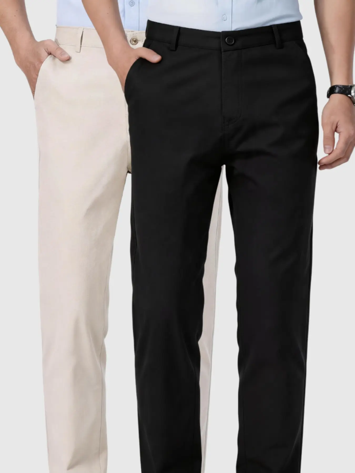 Luxurious Slim-Fit Straight Leg Blazer Pants Set, Breathable Formal Long Pants, Wrinkle-Resistant Business Office Work Pants