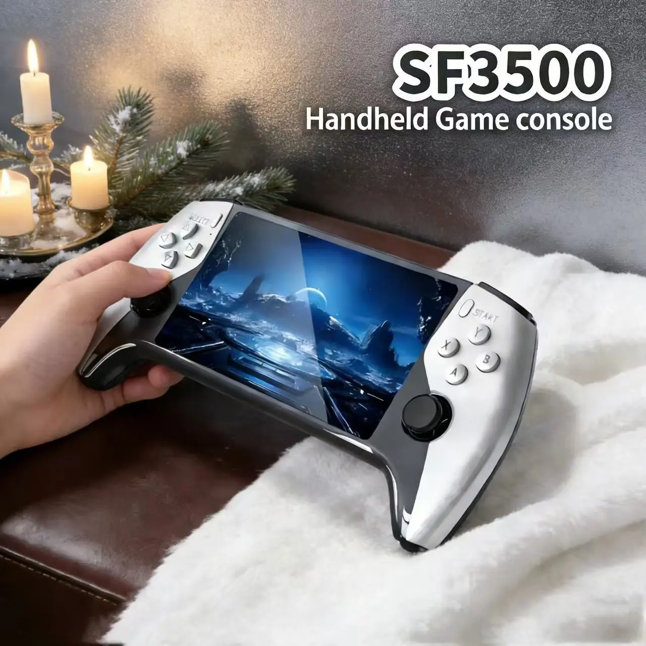 Sf3500 Retro Handheld Game Console, 5.5 Inch IPS Display Screen, Classic Games, TV Connection, 14+ Emulators, Rechargeable Portable Compact Gaming Device, Gaming Consoles, Gaming Products