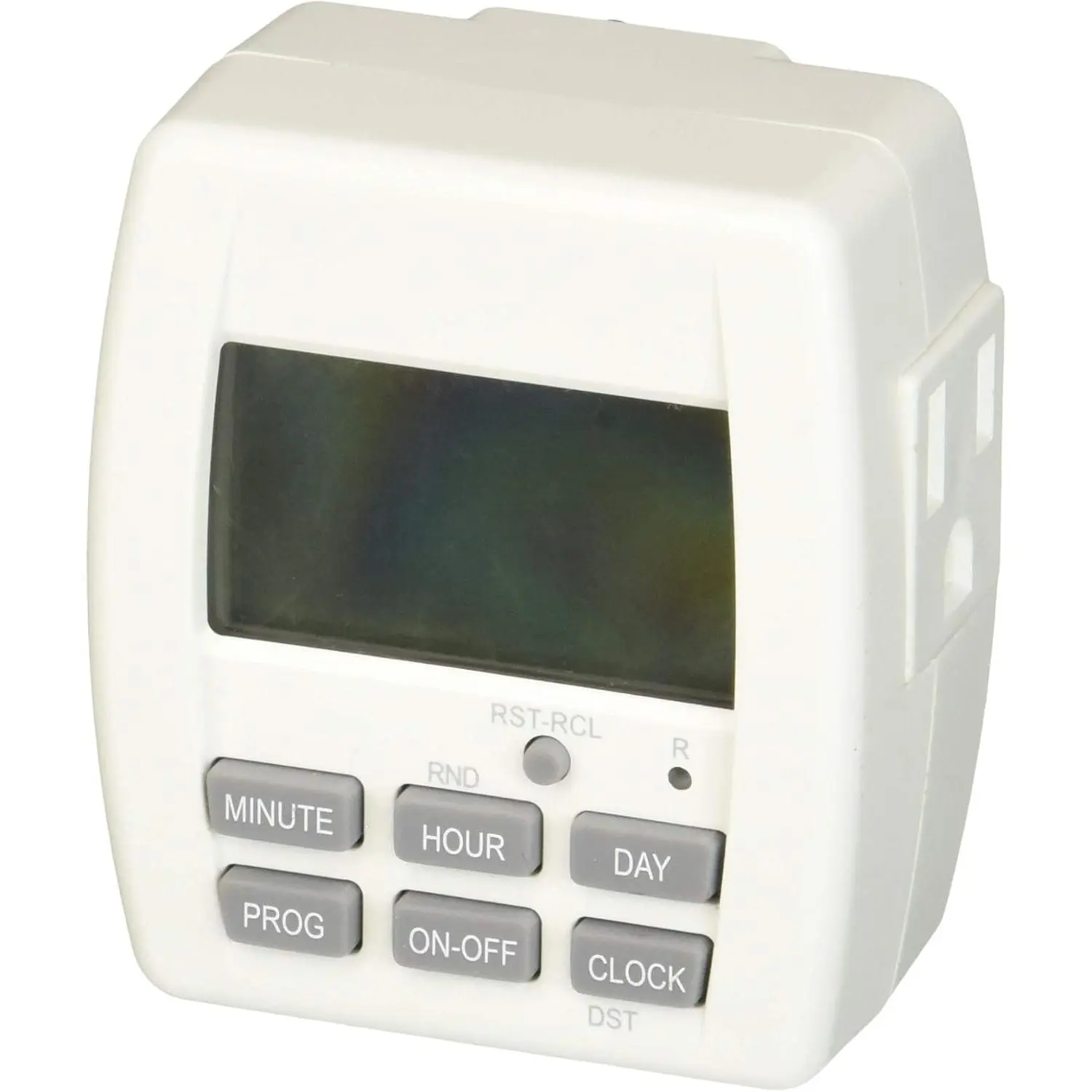 Woods Indoor 7-Day Plug-In Digital Timer with LCD Screen - Programmable Weekly Settings for Home Automation and Energy Saving