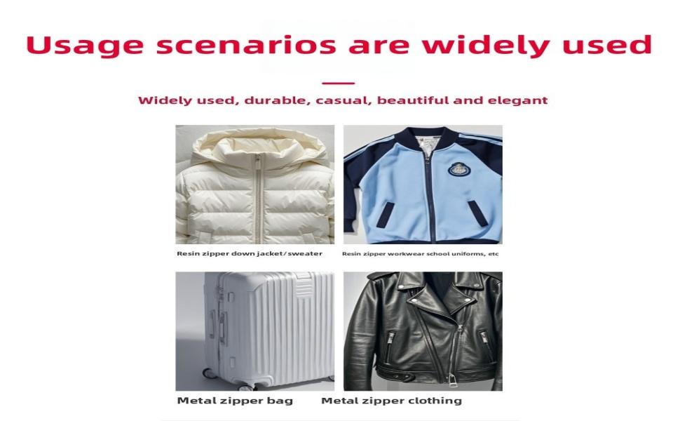 Clothing, Bags, Zipper Repair kit, Zippers for Sewing,Zipper,a Set of 3, Black-Sided