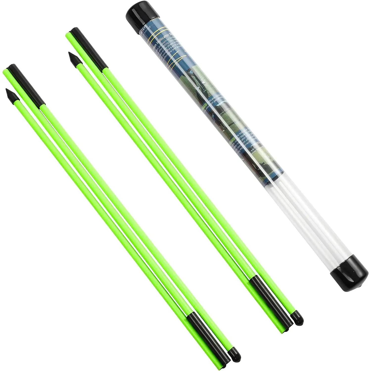 Golf Alignment Sticks - Collapsible Golf Practice Rods for Aiming, Putting, Full Swing Trainer, Posture Corrector with Clear Tube Case, Golf  Equipment