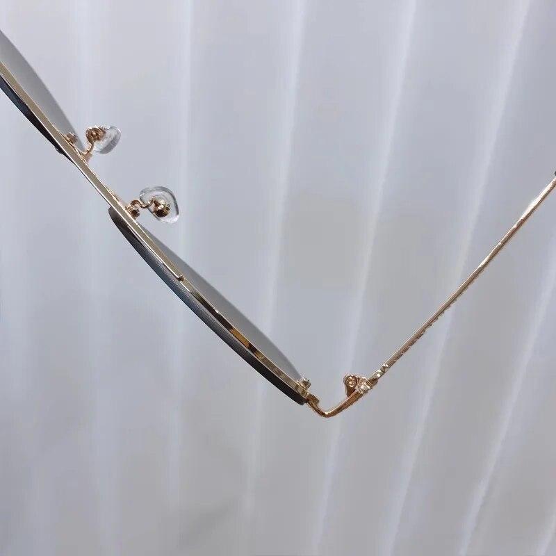 New Fashion Metal Half Frame Women's Outdoor Sunglasses Classic Double Beam Glasses New Fashion Metal Half Frame Women's Outdoor Sunglasses Classic Double Beam Glasses