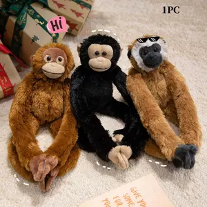 Long-Armed Lemur Plush Toy Hanging Mommy Baby Chimpanzee Sloth Curtain Clip, Cute Party Gift, Christmas, Easter, Thanksgiving, Valentine's Day, Birthday, Student Gift
