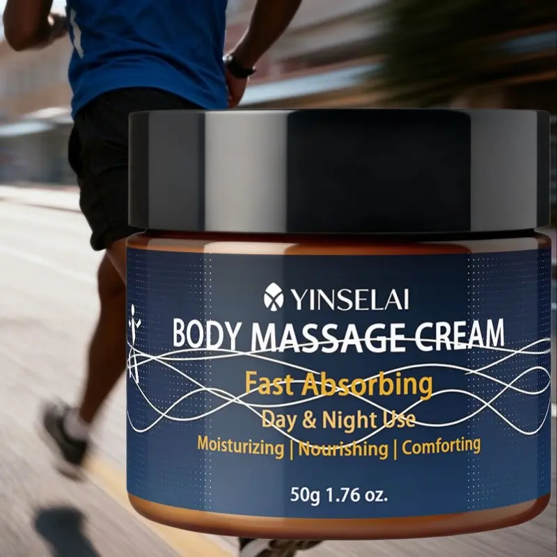Body Massage Cream for Skin Hydration, Fast Absorbing Moisturizing & Nourishing Moisturizer Body Lotion, Day & Night Use, 50g / 1.76 oz