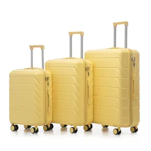 20"/24"/28" 3 pcs/set in ABS Spinner Wheel Luggage, Matching Color , With Combination Lock (Yellow)    RR