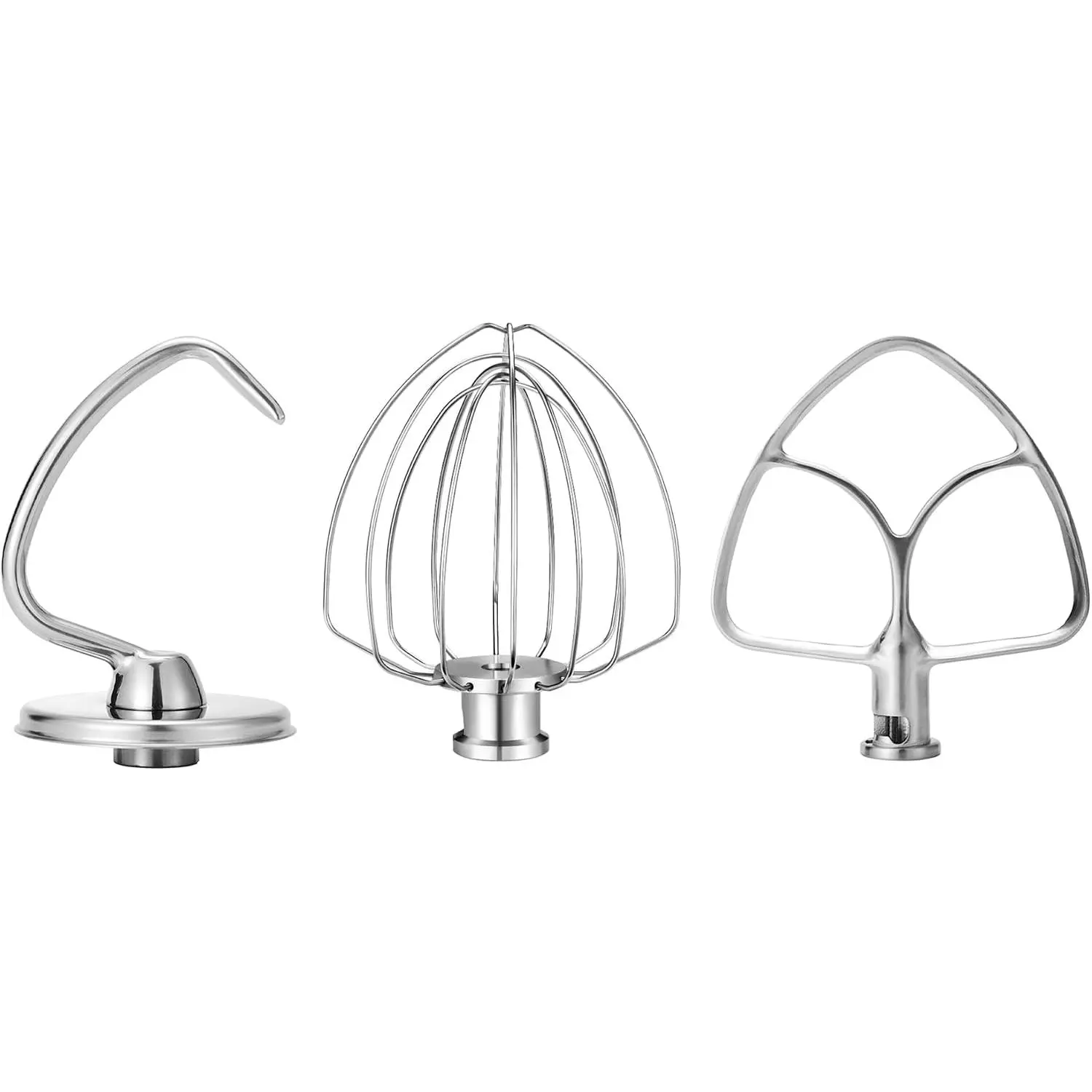Stainless Steel Whisk Beater and Dough Hook for Kitchenaid Tilt-Head Mixer