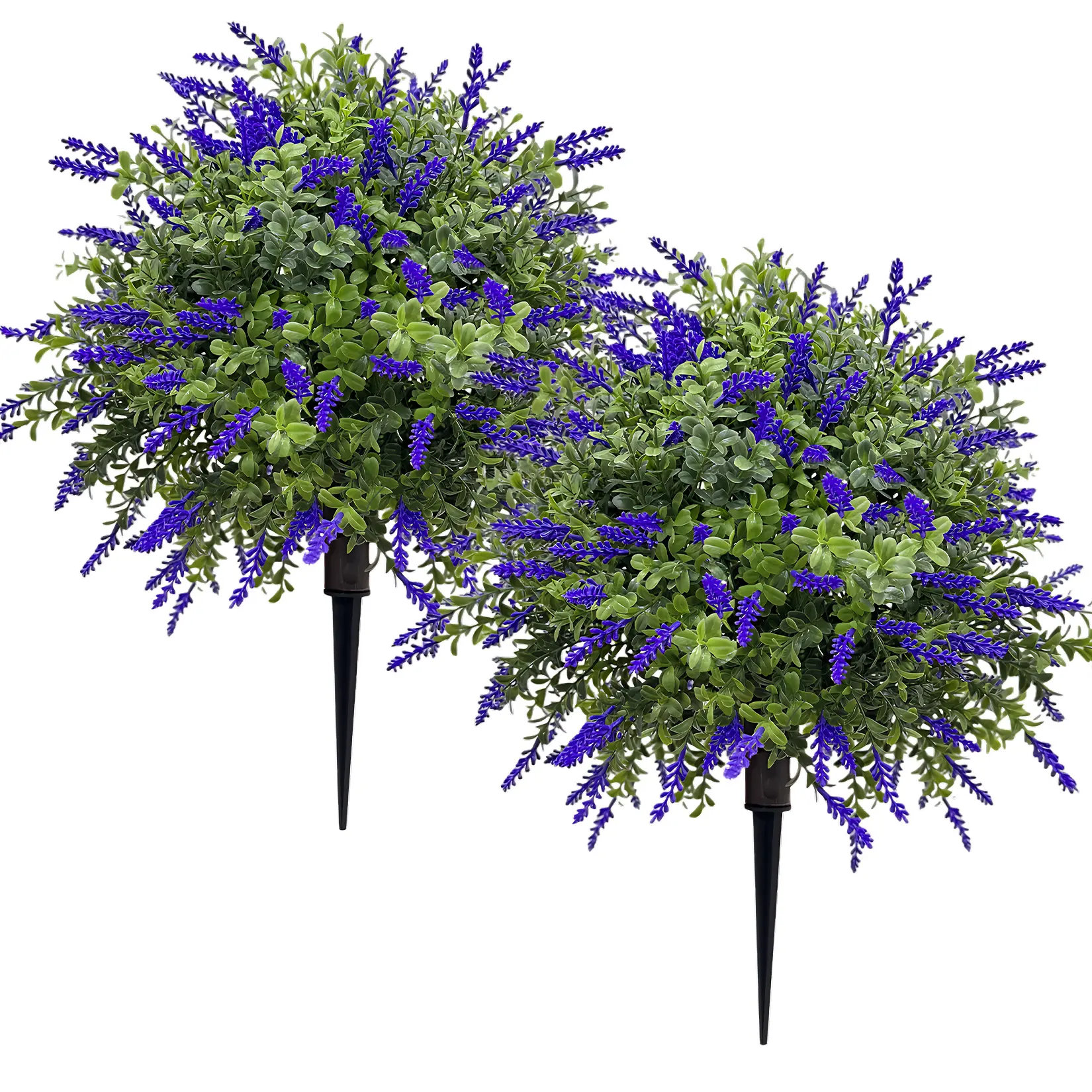 Realistic Artificial Lavender Plant with Stake – Faux Purple Flower Bush for Indoor & Outdoor Home Decoration – Durable, Scented Plastic, Perfect for Patio, Garden, Porch, or Window Box – Green, Size 60