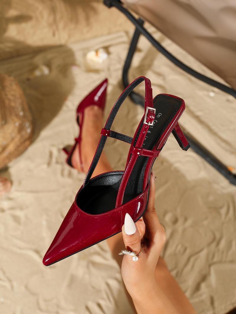 Women's Fashionable Solid Color Stiletto Heels, Elegant Pointed Toe High Heels for Women & Girls, Valentine's Day Gift for Women, Footwear