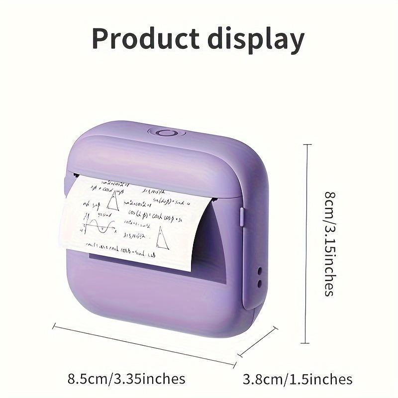 Mini Sticker Printer, 1 Set Portable Bluetooth-compatible Thermal Pocket Printer, USB Charging Printer for Study Notes & Gifts, Portable Thermal Printers