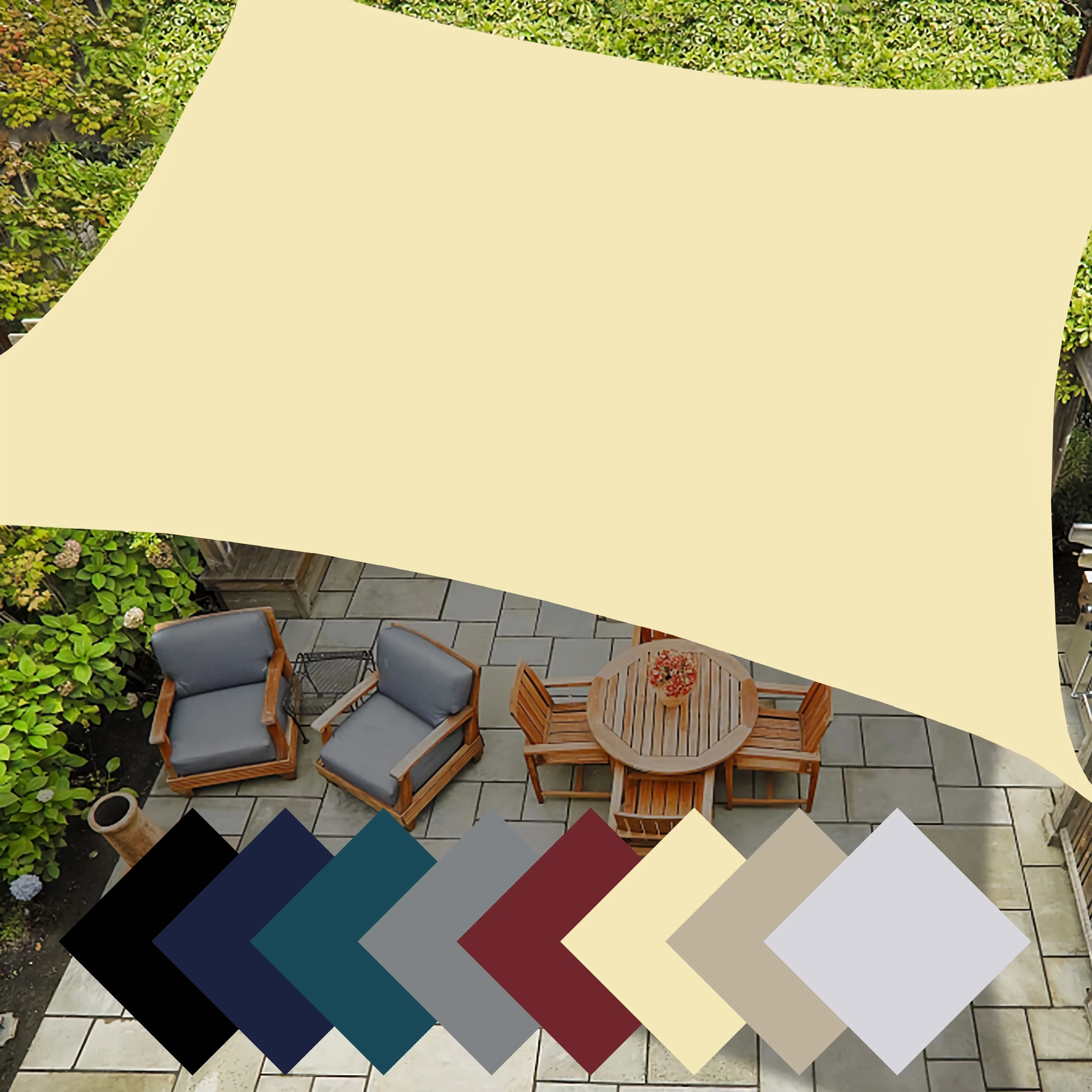 [Sun Shade Sails Canopy] 1PANEL Sun Shade Sails Canopy, Outdoor Sunshade Breathable 95% UV Block Sun Awning, Rectangle Shade Canopy Sunshine Block for Patio Garden Outdoor Facility and Activities