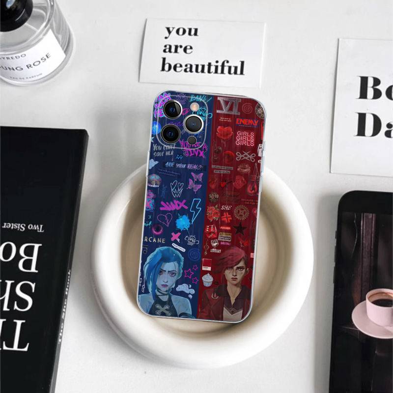 Graffiti Arcane Jinxs Phone Case for iPhone 17 16 15 8 7 6 6S Plus X SE XR XS 14 11 12 13 Mini Pro Max Mobile Case