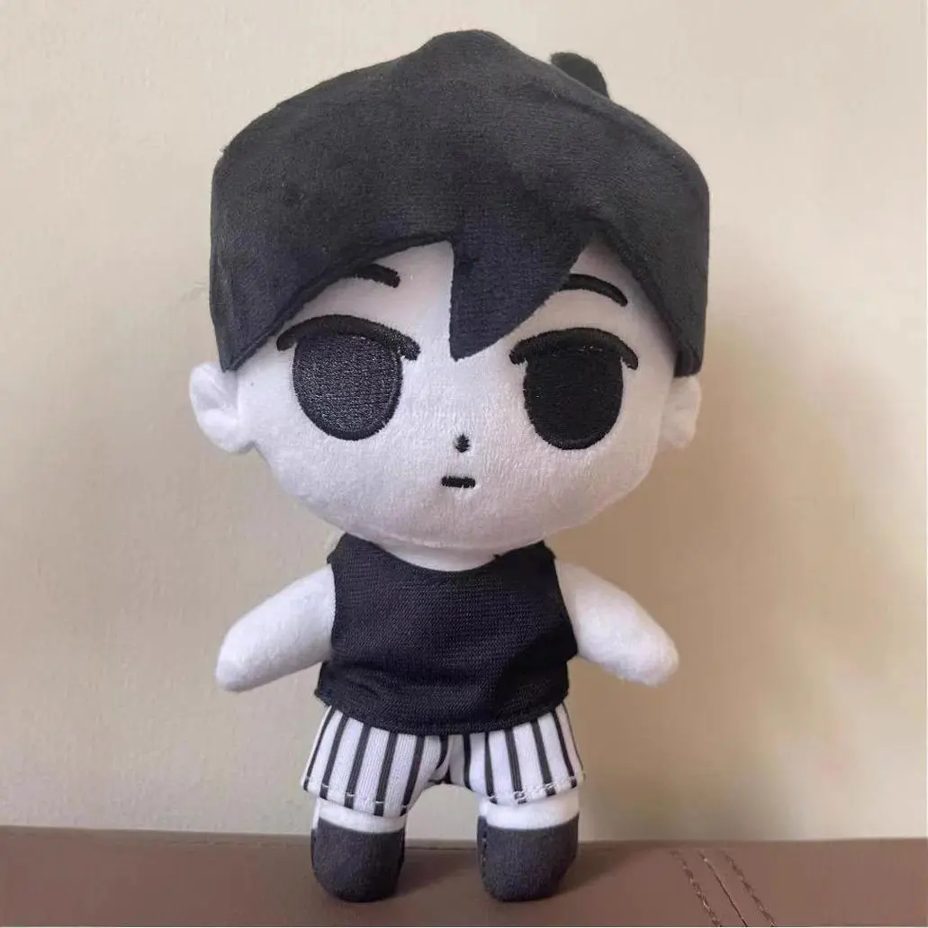Omori Plush Spoof Cute Little Black Pure Black Creative Plush Christmas Throw Pillow for Children's Sleep Comfort Companion Gift