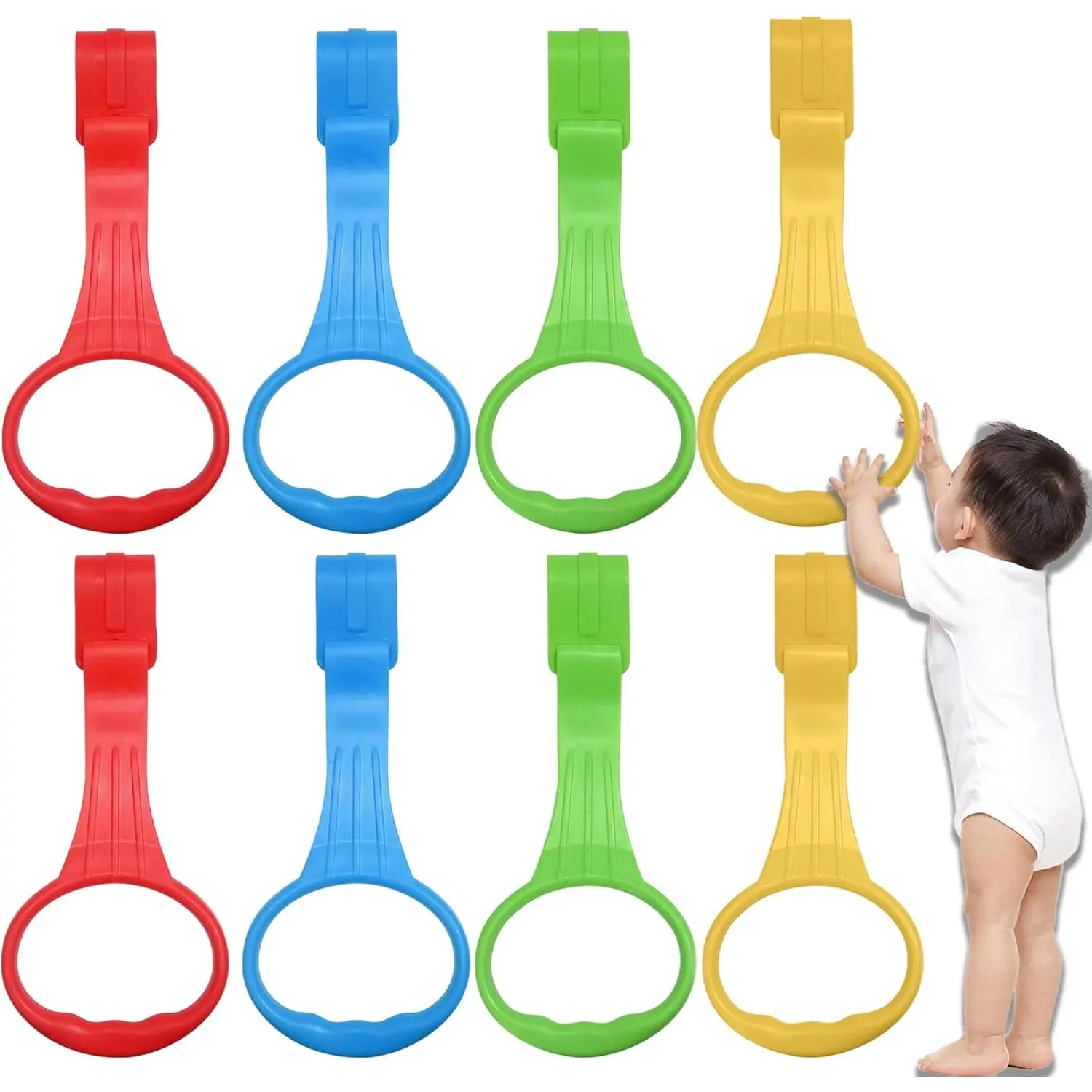 Baby Pull Up Ring 8 Pack Babies Stand Up Learn to Walk Assistant Handle  Baby Playpen and Crib
