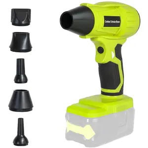 Upgrade brushless motor cordless vacuum cleaner, compatible with Ryobi One 18V battery cordless dust collector, handle blade blower, electric compressed air dust collector, turbofan with blowing blades and dust removal nozzle (NO battery)