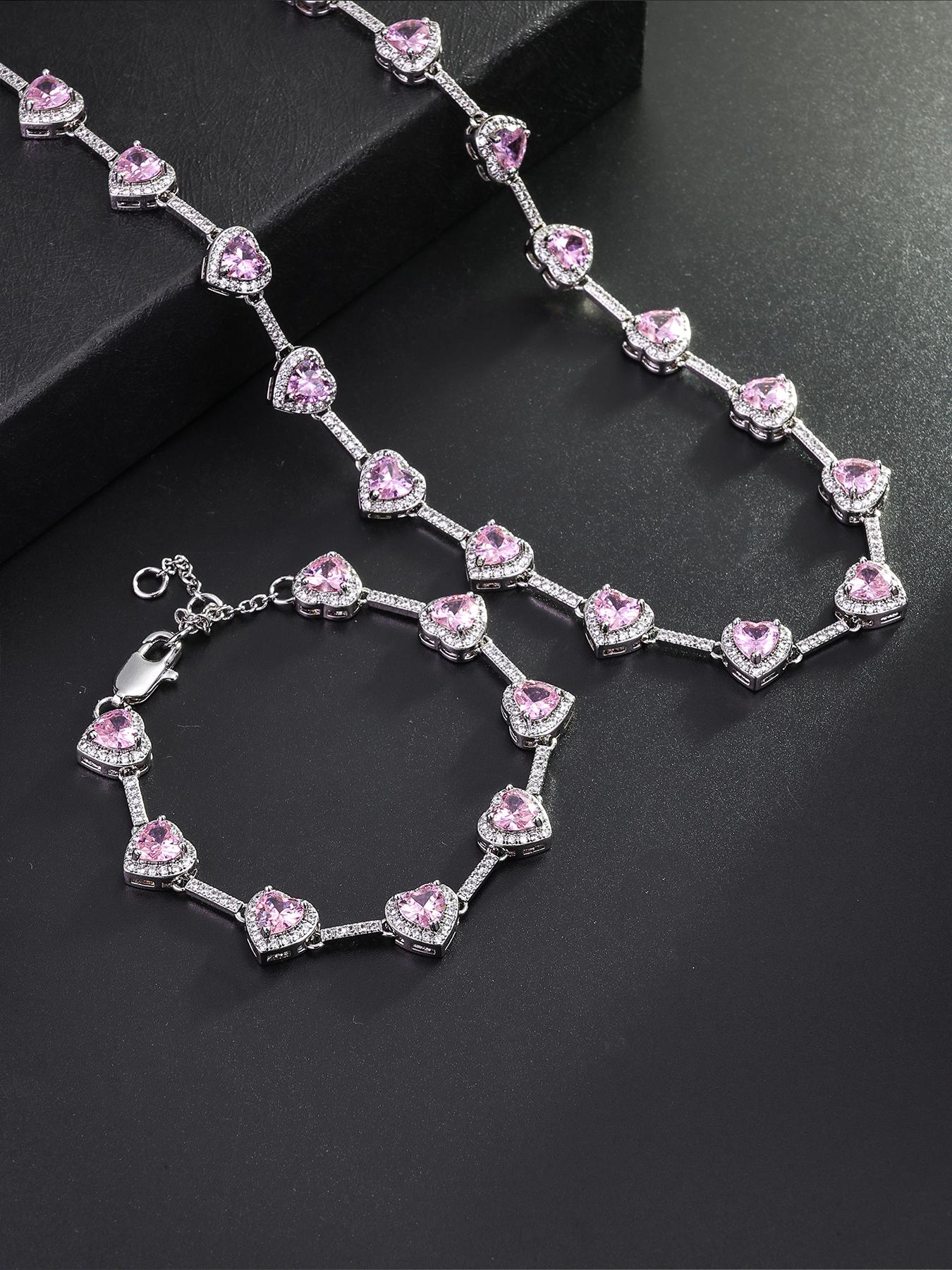 Iced Chics Elegant Necklace and Bracelet Set, Unisex Fashion Matching Jewelry Set, Perfect Gift for Special Occasions, Sparkling Accessories, Men Jewelry