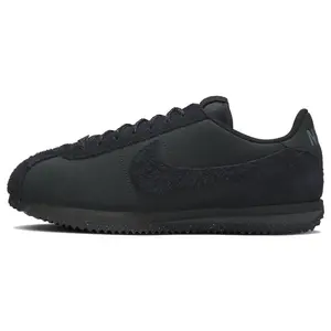 Nike Cortez PRM Triple Black Classic Retro Low-Top Running Shoes for Women Verifiable, with credentials and supporting global authentication