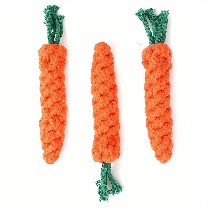 Bite-Resistant Carrot-Shaped Dog Toy with Rope Knot - Durable Interactive Chew Toy for Medium-Sized Dogs, Teeth Cleaning & Tug-of-War Play, Fun Fetch Toy for Aggressive Chewers surprise gift harness Bungee Inflatable Balls Set