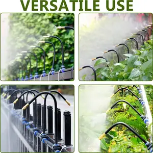 30m/100ft Garden Automatic Watering Kit, 360° Adjustable Brass Nozzle, Ideal for Yard, Greenhouse, Vegetable Garden Irrigation
