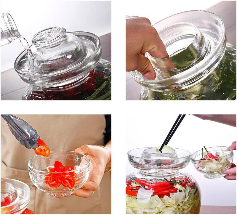 1.5L Glass Jar with Lid Fermentation Jar, Traditional Fermenting Kit Crock with Water Seal Airlock Lid, Pickle Jar for Pickles Kimchi, Sauerkraut, Brewing Kombucha 1.5L Glass Jar with Lid Fermentation Jar, Traditional Fermenting Kit Crock with Water Seal Airlock Lid, Pickle Jar for Pickles Kimchi, Sauerkraut, Brewing Kombucha
