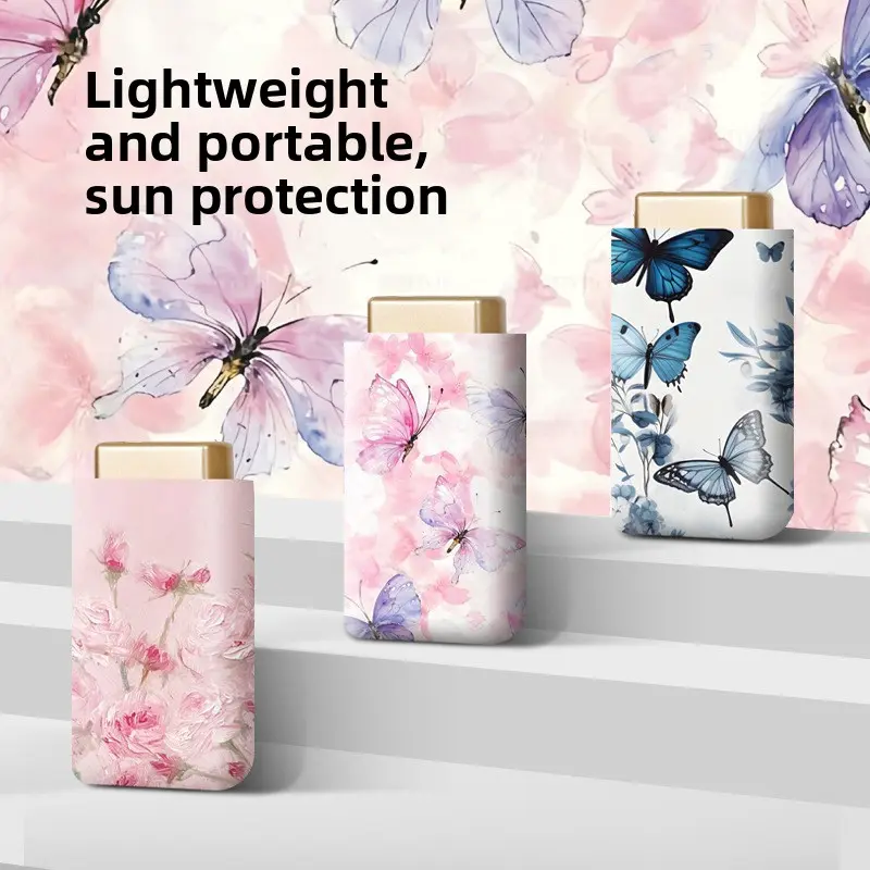 Sun and rain umbrella folding ultra-light small flat six-fold umbrella, sun protection sun protection sun umbrella, UV protection mini pocket umbrella