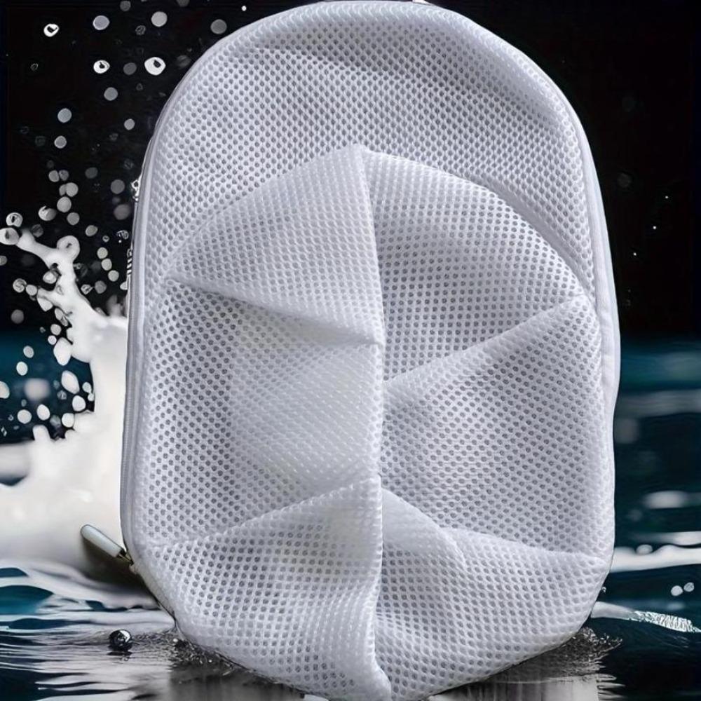 Zippered Mesh Hat Washing Cage, Baseball Cap Laundry Bag, Shape Preserving Reusable Washer Protector for Hats