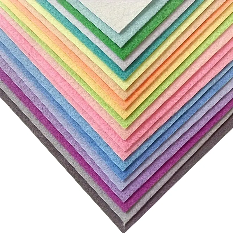 20 Sheets 30x20cm Macaron Color Non-Woven Felt Fabric, Soft Easy-To-Cut DIY Craft Material, Ideal for Handmade Cards, Paper Crafts, Halloween Decor
