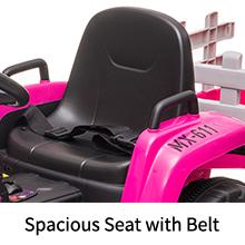 GARVEE 12V Battery Powered Electric Tractor with Trailer for Toddlers 3-6 Years, Featuring Remote Control, 7-LED Headlights, 2+1 Gear Shift, Music Player, USB Port, Rose Red Color, 35W Motor, EVA Tires GARVEE 12V Battery Powered Electric Tractor with Trailer for Toddlers 3-6 Years, Featuring Remote Control, 7-LED Headlights, 2+1 Gear Shift, Music Player, USB Port, Rose Red Color, 35W Motor, EVA Tires