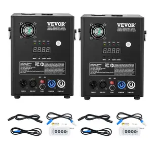 VEVOR Cold Spark Machine, 2 Pack 500W Output Fireworks Controllers, 6.6-13ft Adjustable Height, with Advanced DMX System, LED Screen, Portable Handle, Aluminum Alloy for Stage DJ Wedding Event, Party