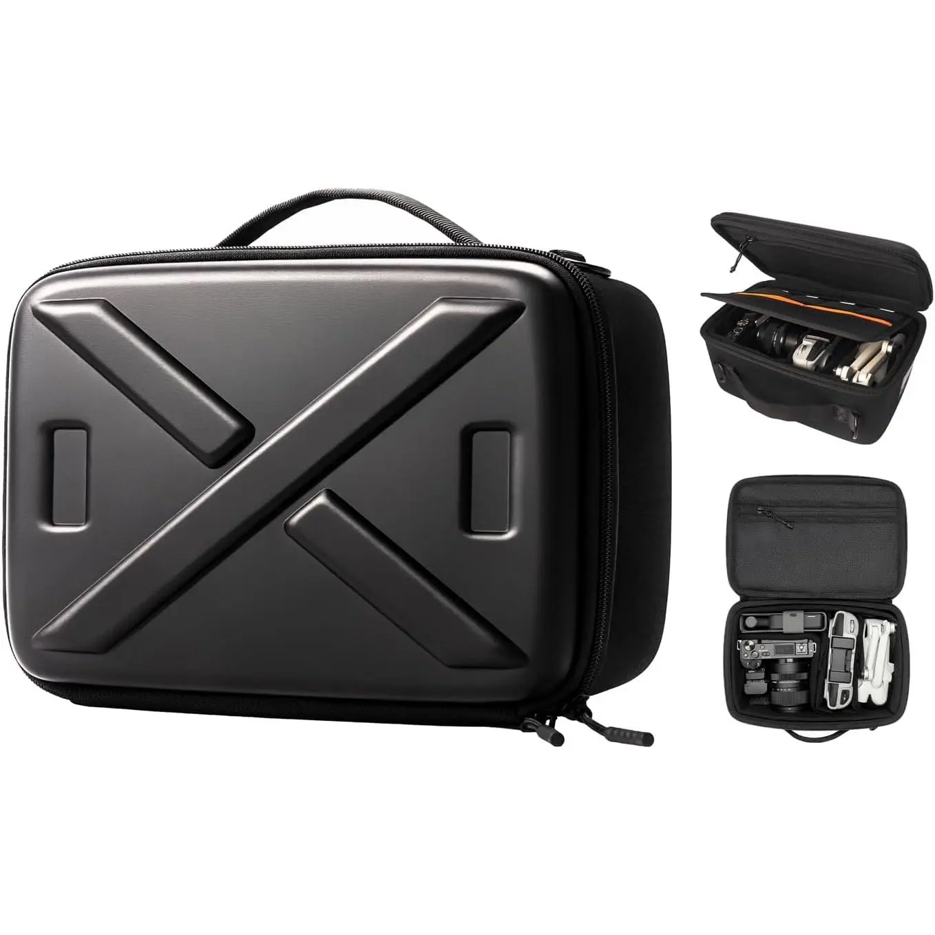 Hard Shell Camera Case Small, Shockproof  Camera Carrying Bag, Protective Photography Bag for DSLR/SLR/Mirrorless Cameras, Lenses with  Strap, Camera Sleeve