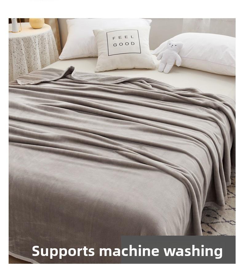 New Solid Color Flannel Blanket Nap Blanket • Office Throw Blanket • Dorm Blanket for Students • Gift Blanket • Plush Blanket