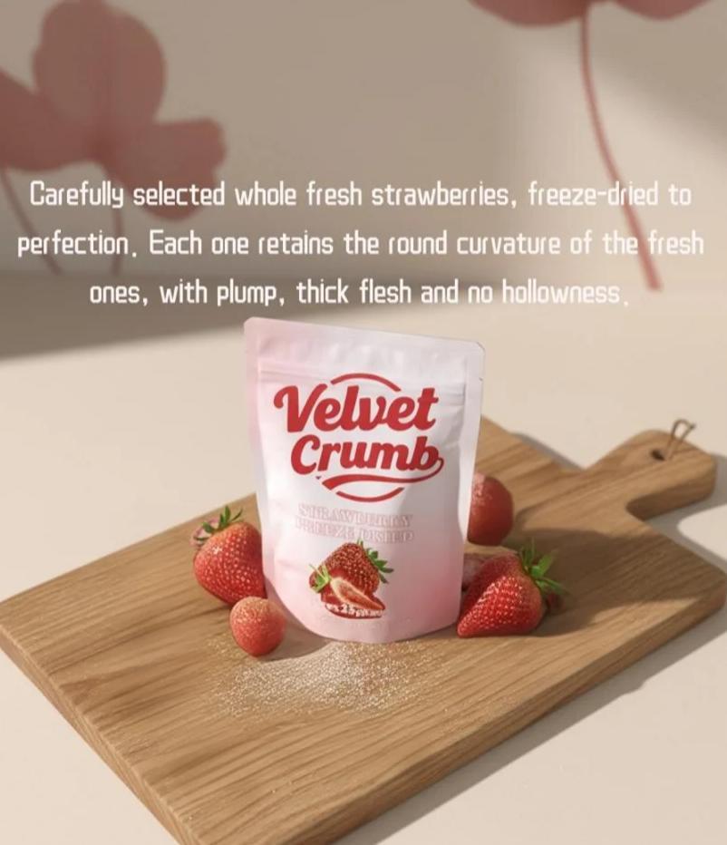 Freeze Dried Strawberries, 25g x 6 Packs, Crispy Natural Fruit Snacks, No Added Sugar, Gluten-Free, Non-GMO, Perfect for Travel & On-the-Go Dry