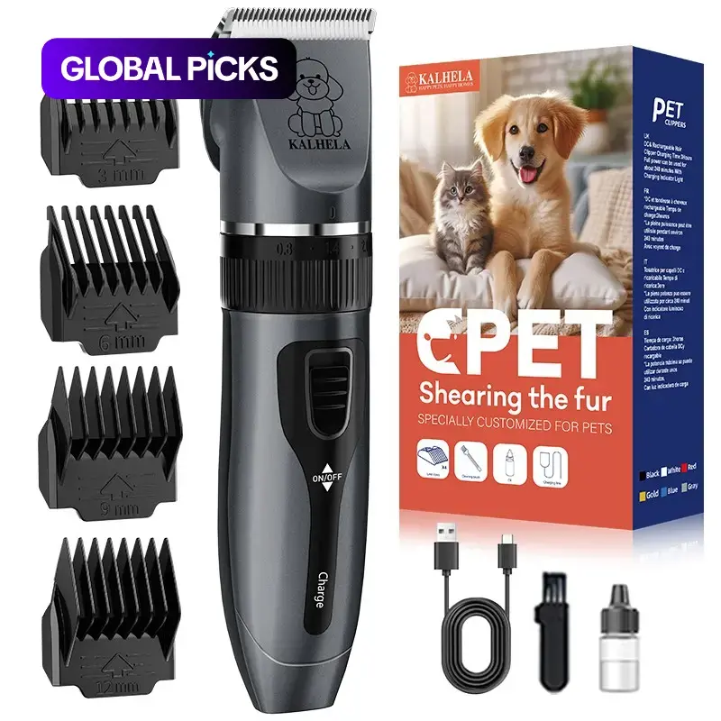 Pet Electric Hair Clipper for Cats & Dogs, Professional Grooming Clippers with Precision Blade, Easy Fur Trimming Tool, Grooming Tools