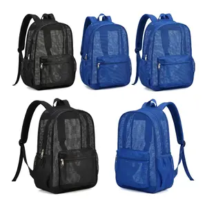 Heavy Duty Mesh Backpack Commuter Travel Beach Outdoor Sports Breathable 15 Laptop 20 35L Neutral Casual