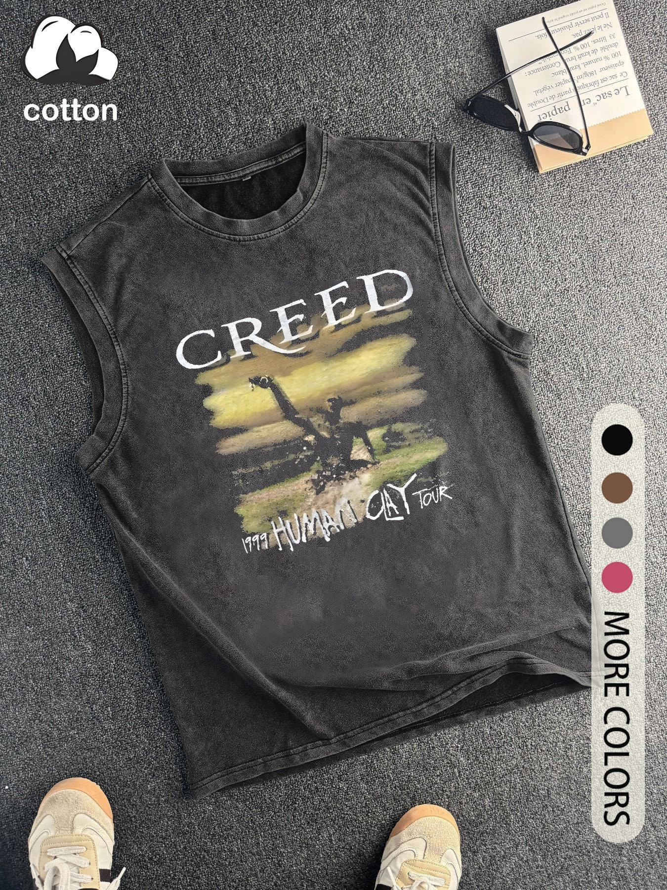 Men's Vintage Cotton Graphic Vest, Round Neck Sleeveless Casual Summer Top, Fitted Fashionable Design, Moderate Fabric Thickness