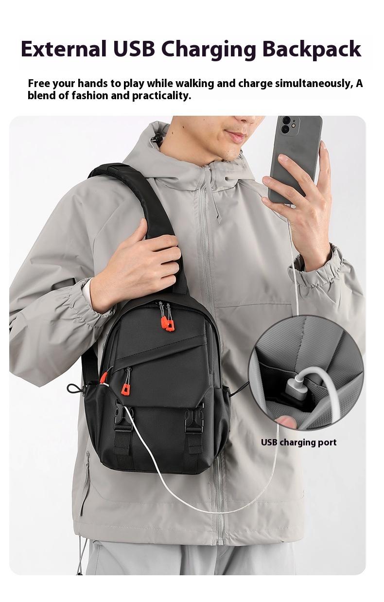 BIGWIG Durable Men's Chest Bag, Trendy Crossbody Sling Pack for Travel and Hiking, Small Multi-Functional Shoulder Backpack for Boys, Casual Fashion Daypack for Daily Use