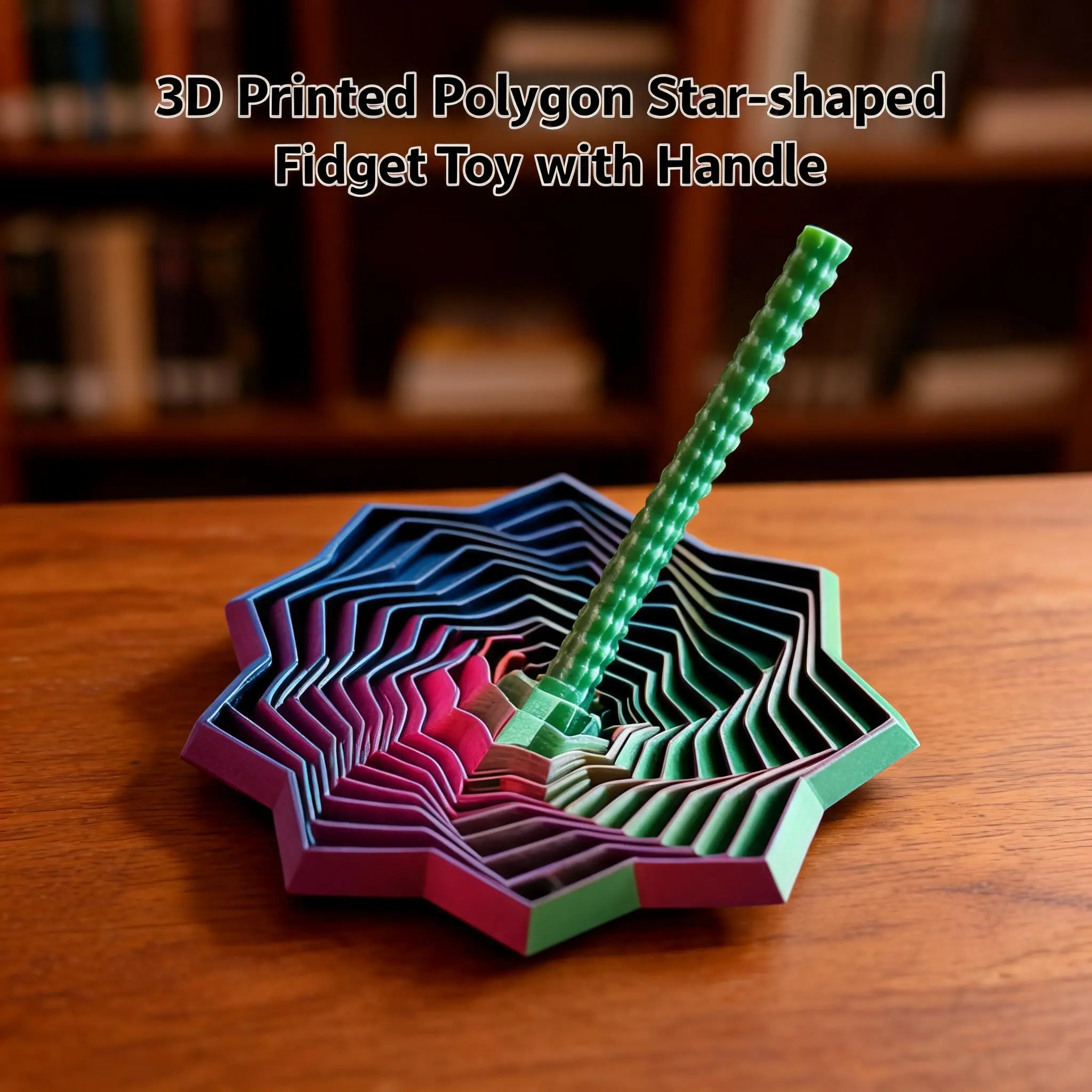 1pc 3D Printed Gradient Spinning Tops Spinner Star | Random Colors, Transformable, Fidget Relief, Stress Relief Gadget, Ideal for Office and Home Decor, Perfect Gift for Christmas, Valentine'S Day, Easter, Graduation