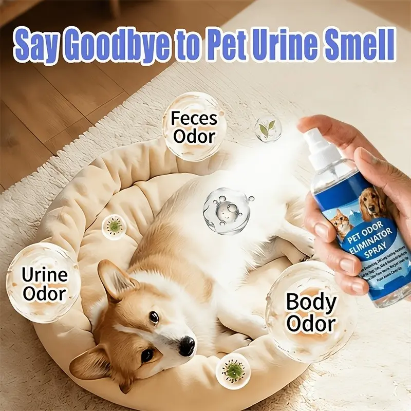 Deodorizing spray for pets. It is suitable for cats and cat litter pots, Litter Box Deodorizer, which can remove odors strongly. It is suitable for cat nests, carpets and other scenes, which can quickly remove odors and freshen the air.