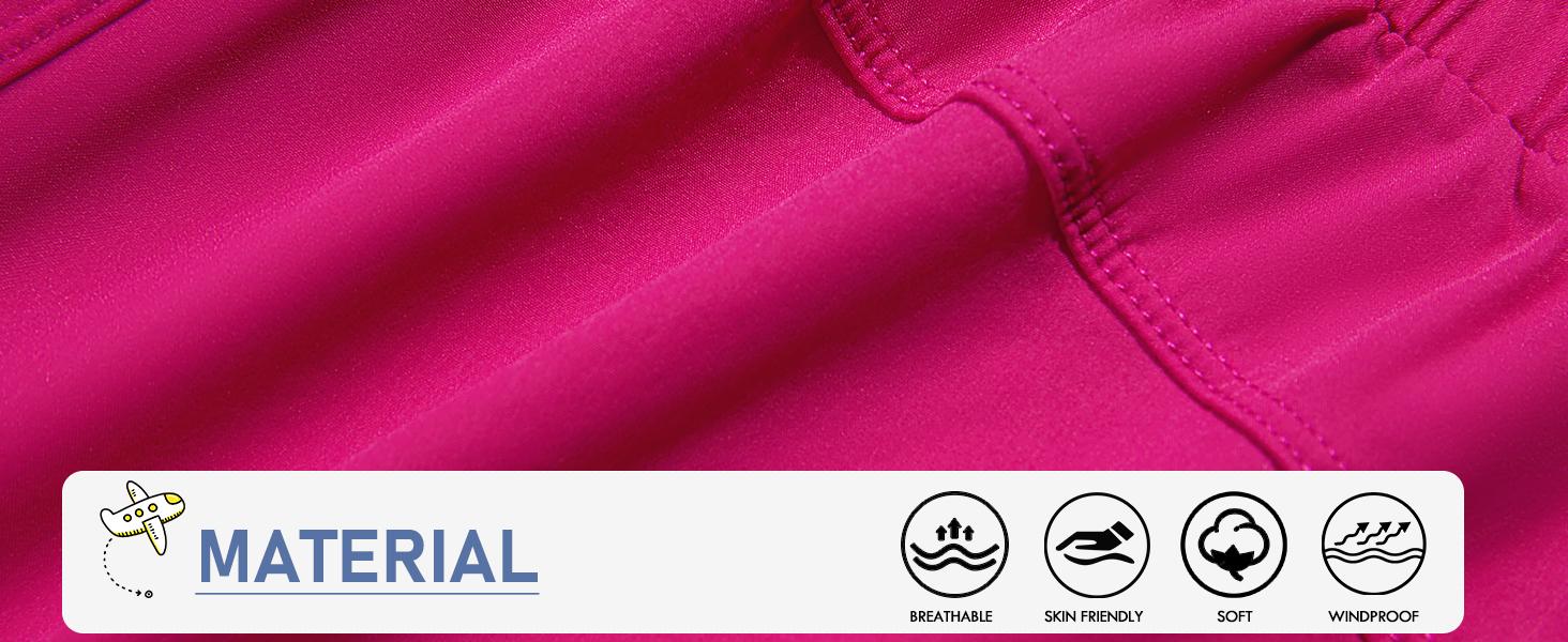 Girls Athletic Shorts High Waist Elastic 2 in 1 Running Shorts with Side Pockets 5-14 Years